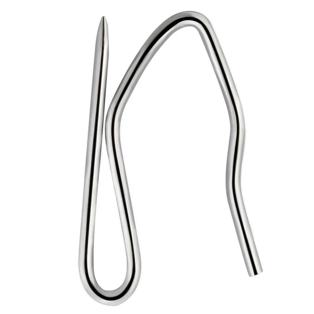 Nydotd 58 Pcs Curtain Hooks 3cm (1.2") | Rustproof Stainless Steel Nickel-Plated Offset Pin-On Hooks for Window, Door & Shower Curtains (Pack of 3) - view 7