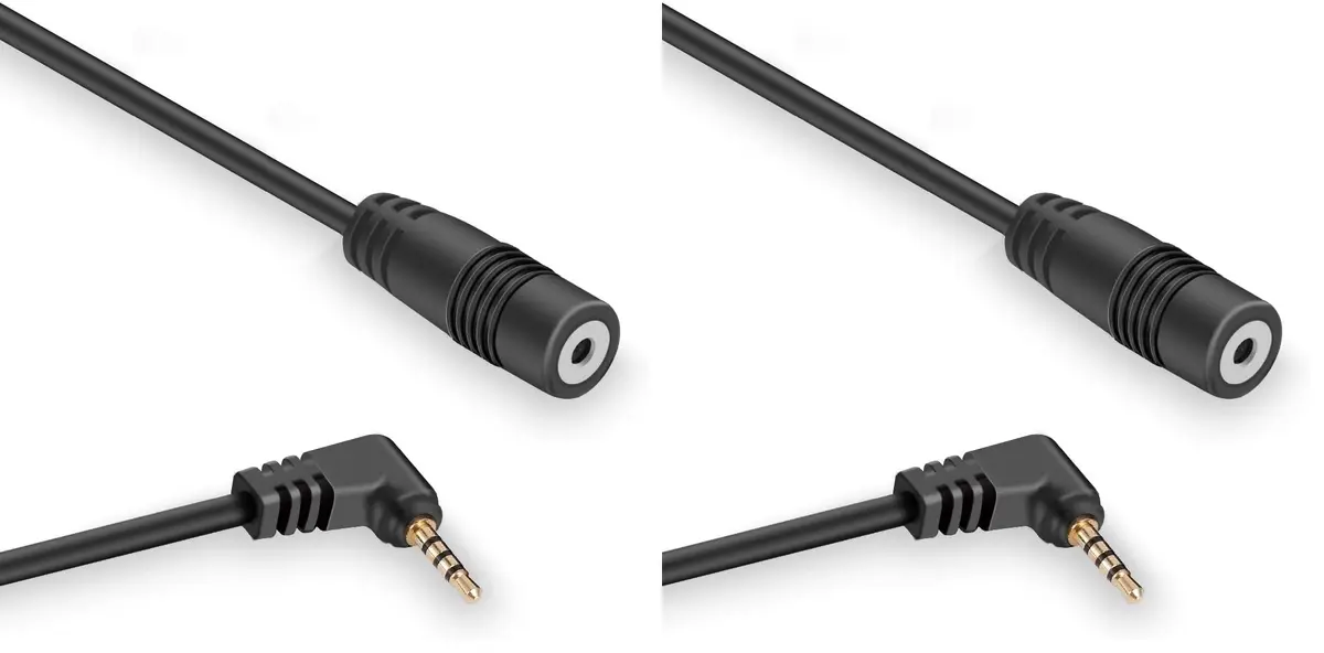 YQMAJIM 9.8 Ft (2.5mm) Male to Female Extension Cord for Backup Cameras (Pack of 2) | Stable Signal Transmission - main product image