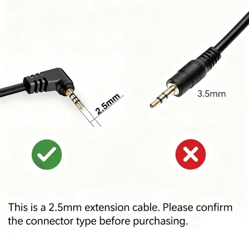 YQMAJIM 9.8 Ft (2.5mm) Male to Female Extension Cord for Backup Cameras (Pack of 2) | Stable Signal Transmission - view 5