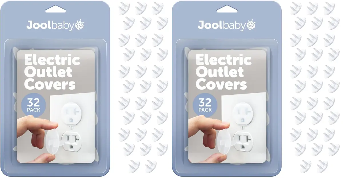 Jool Baby Outlet Covers 64 Pack | Child Safety Plug Protectors for Baby Proofing Electric Sockets - main product image