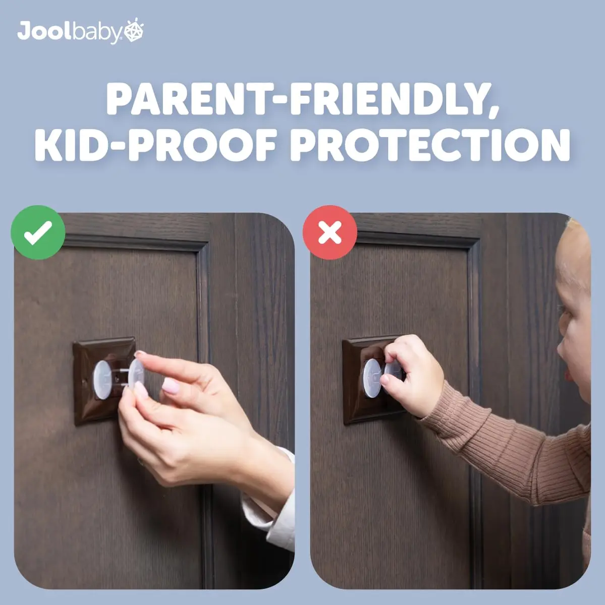 Jool Baby Outlet Covers 64 Pack | Child Safety Plug Protectors for Baby Proofing Electric Sockets - view 5