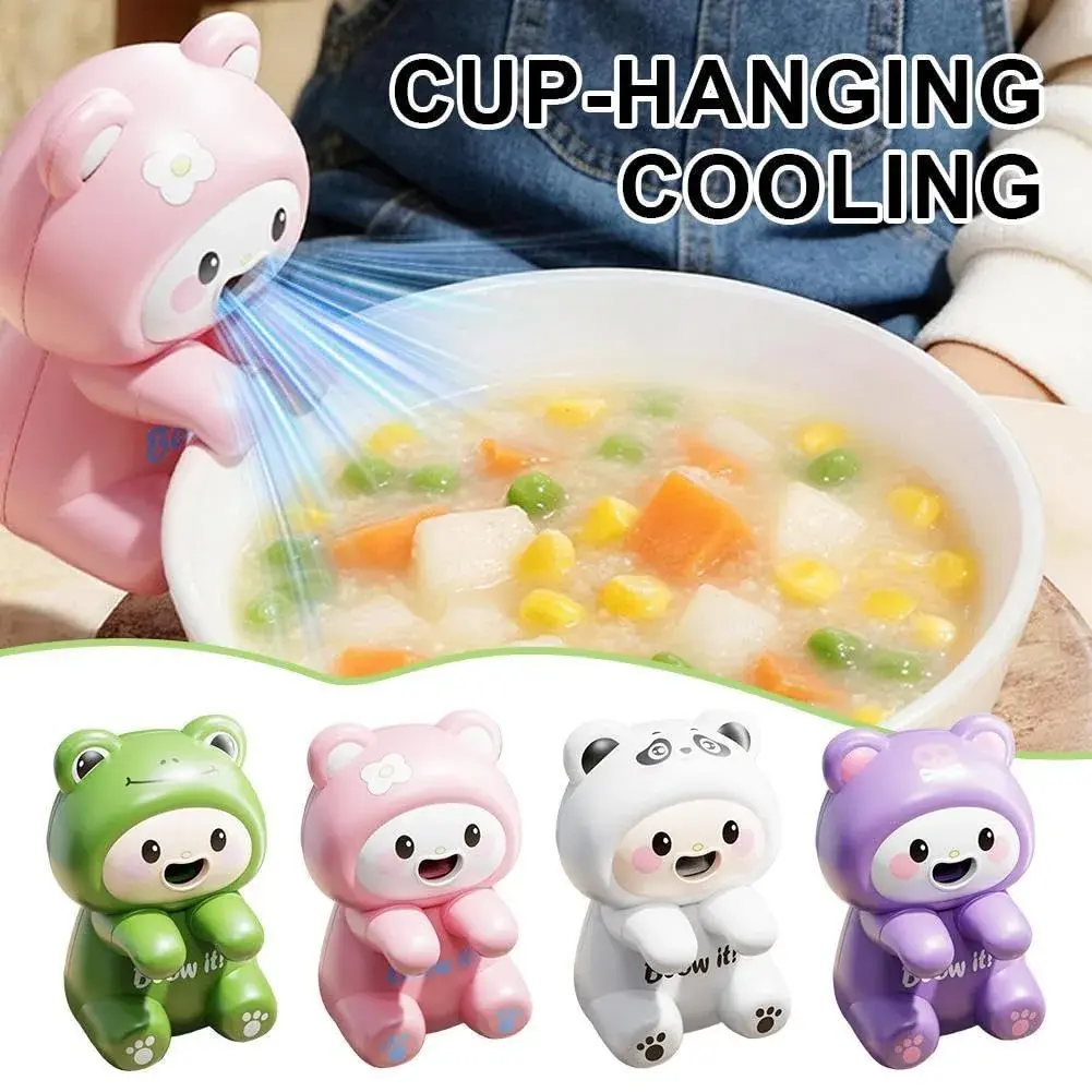 Generic Clip-On Mini Fan for Cup & Bowl, Cute Animal Design, USB-C Rechargeable | 8.5cm (3.35") Cooling Blower - view 2