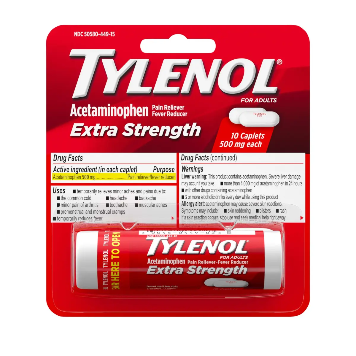 Tylenol Extra Strength & PM Value Pack 200 Count | Acetaminophen 500 mg Pain Reliever & Nighttime Sleep Aid - main product image