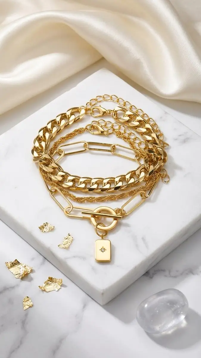 JYSO Mystery Jewelry Jar Bundle 45+ Pieces | Gold Jewelry Set for Women, Rings, Necklaces, Bracelets, Anklets, Waist Chains, Chokers - view 6