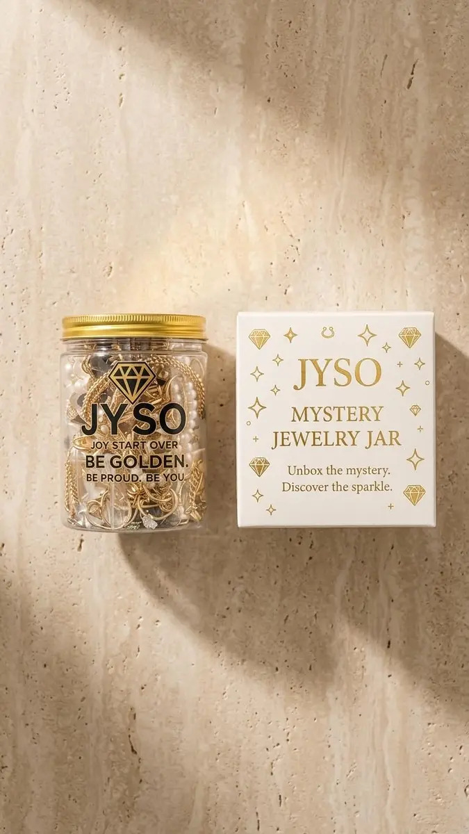 JYSO Mystery Jewelry Jar Bundle 45+ Pieces | Gold Jewelry Set for Women, Rings, Necklaces, Bracelets, Anklets, Waist Chains, Chokers - view 9