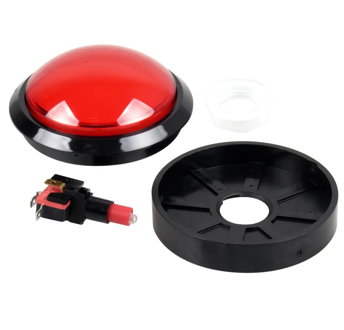 EG STARTS 100mm Big Dome LED Arcade Buttons (Pack of 2) | Red, DC 12V, Illuminated Push Button for DIY Games - view 4