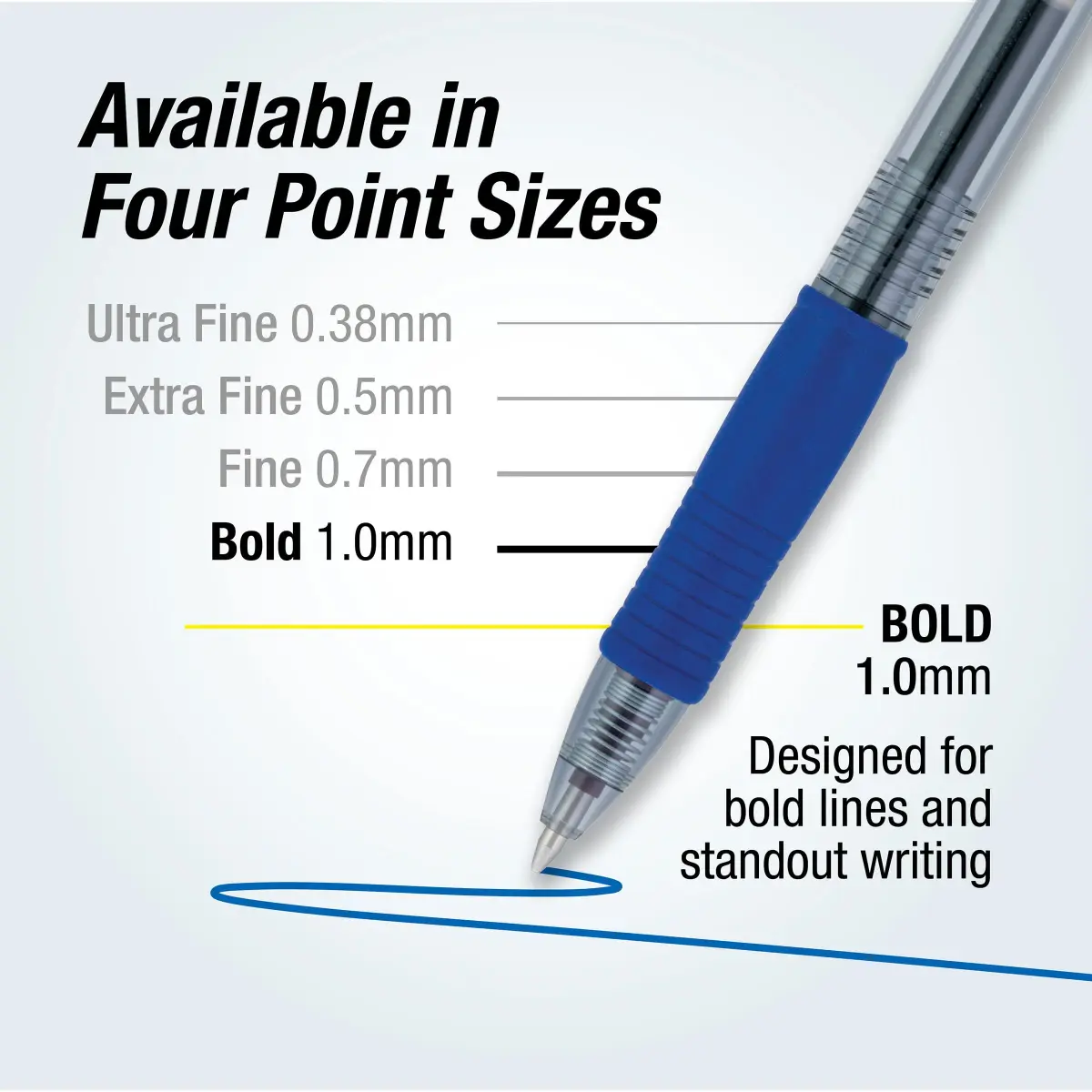 PILOT G2 Premium Gel Roller Pens, Blue Ink Bold Point 1.0mm (12-Pack) | Longest Writing Gel Ink Pen - view 4