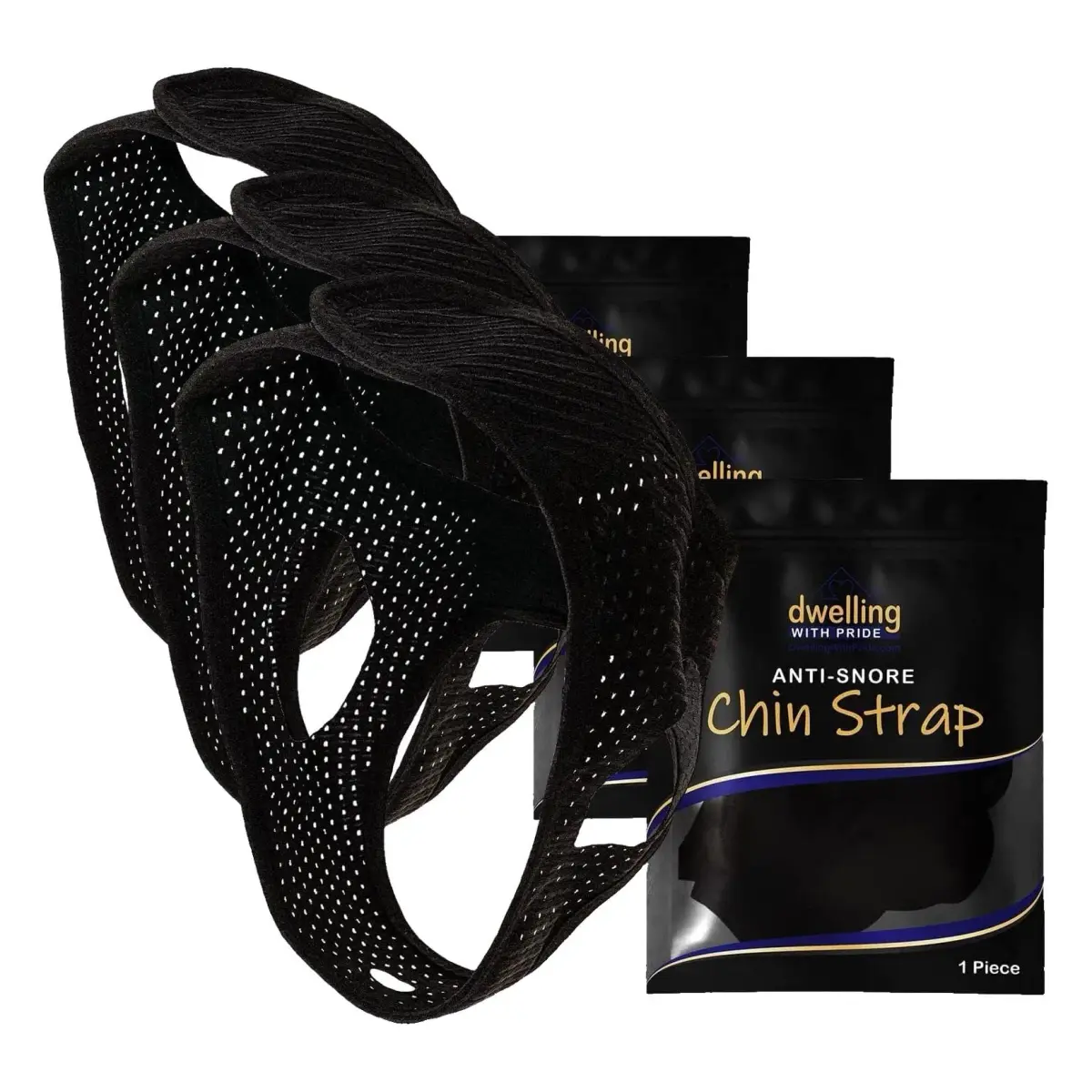 Dwelling With Pride Anti Snore Chin Strap Pack of 3 | Ergonomic Fit for Men and Women - main product image
