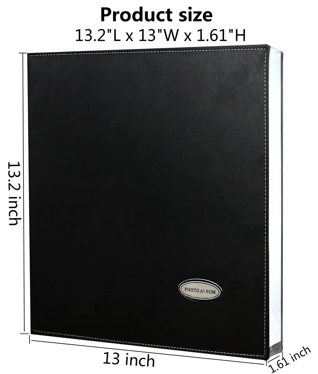 Zoview Self-Adhesive Photo Album Pack of 2 | Holds 3x5 to 8x10 Photos, Black Leather Cover - view 5