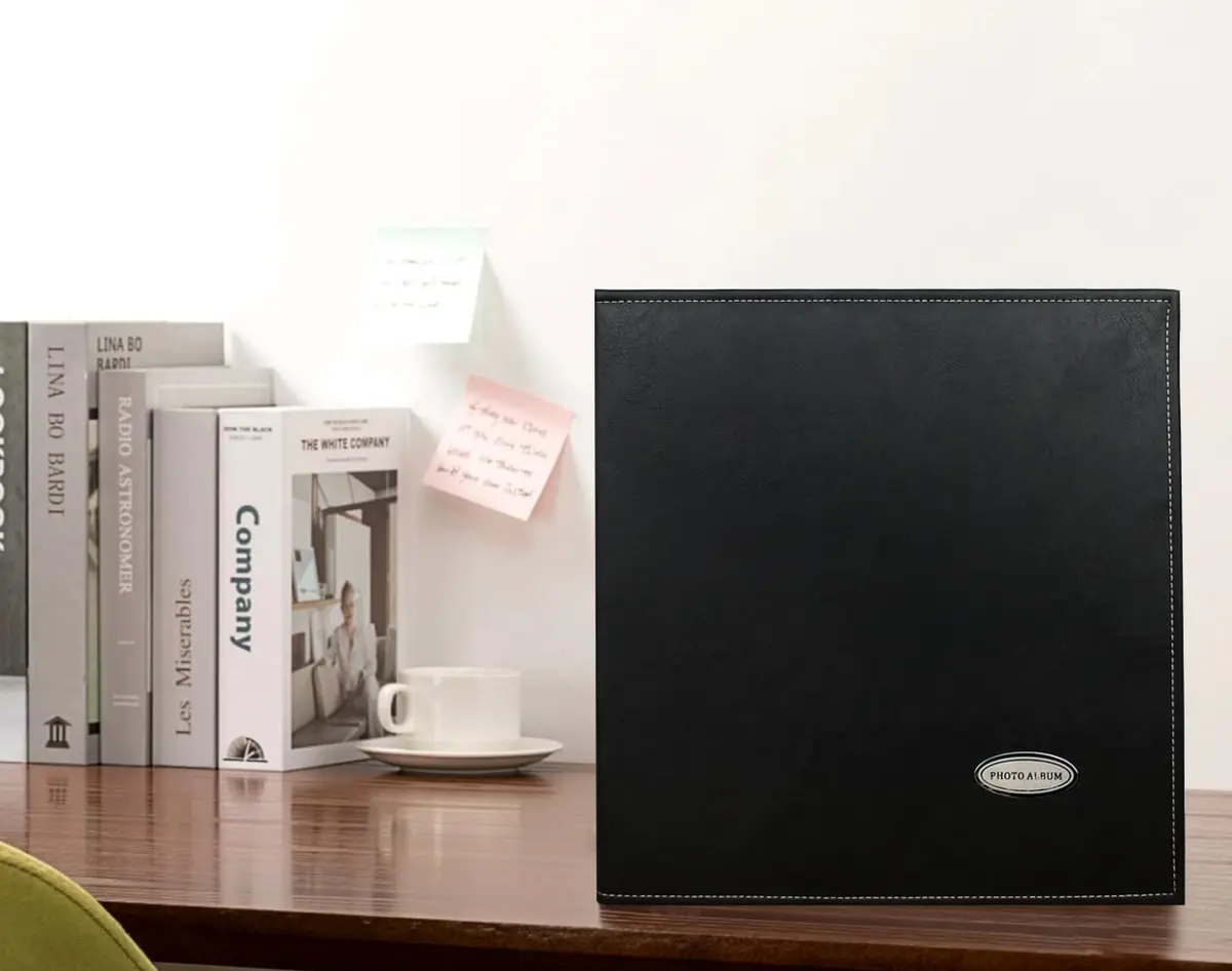 Zoview Self-Adhesive Photo Album Pack of 2 | Holds 3x5 to 8x10 Photos, Black Leather Cover - view 8