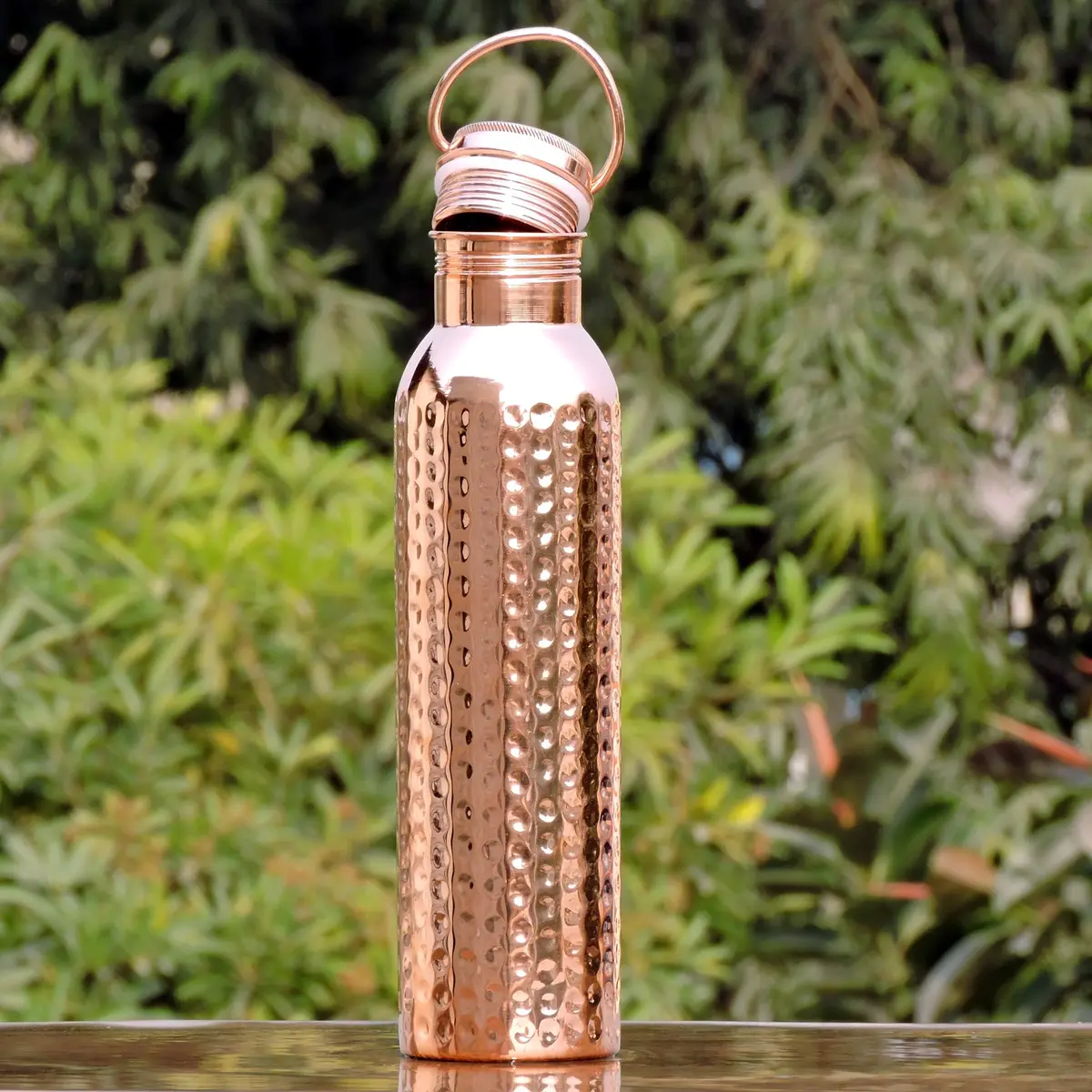 HealthGoodsIn Copper Water Bottle 600ml | Leakproof Ayurvedic Copper Vessel (Pack of 2) - view 6