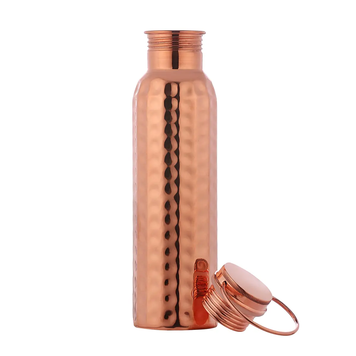 HealthGoodsIn Copper Water Bottle 600ml | Leakproof Ayurvedic Copper Vessel (Pack of 2) - view 4