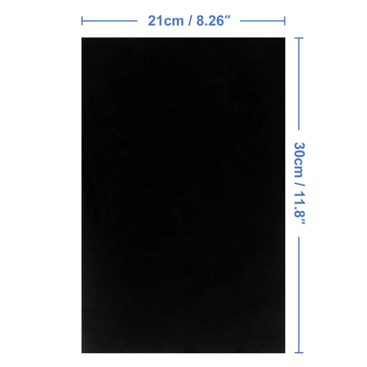 Thyores Black Felt Sheets 30cm x 21cm (A4 Size, 2-Pack) | Self-Adhesive Velvet Fabric for Crafts & Drawers - view 2