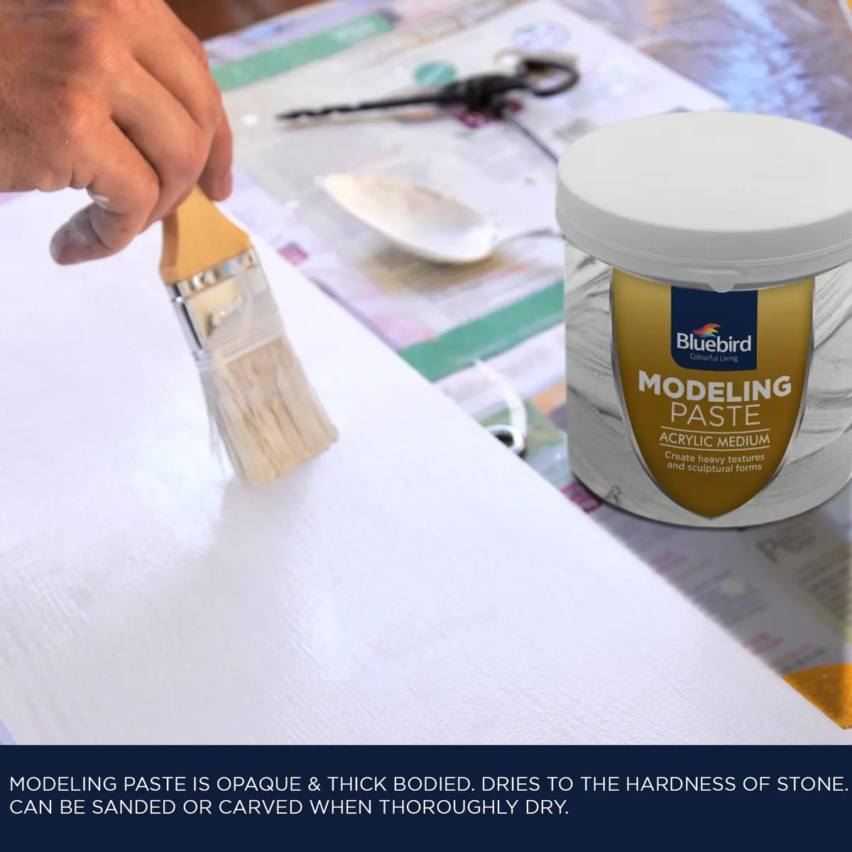 Bluebird Thick Modeling Paste White 2.4 kg (7.2 lb) | High Density Acrylic Medium for Texture & Dimension - view 4