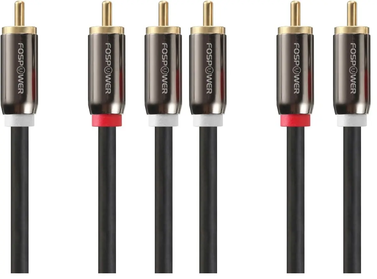 FosPower RCA Y-Adapter 2 Male to 1 Male 6 Feet (1.83 m) | Connect Subwoofers & Home Theater - main product image