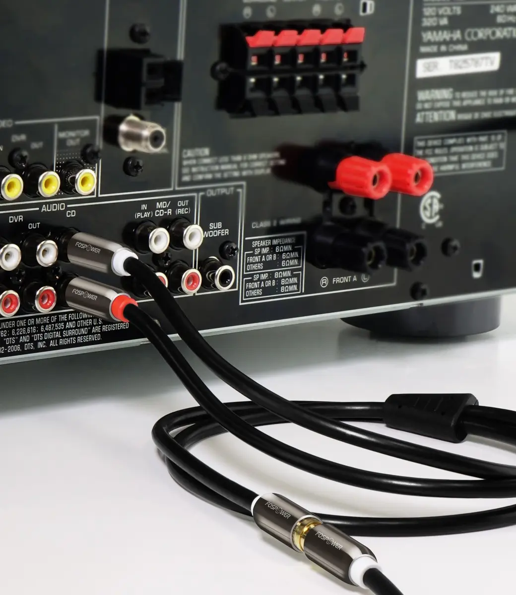 FosPower RCA Y-Adapter 2 Male to 1 Male 6 Feet (1.83 m) | Connect Subwoofers & Home Theater - view 5