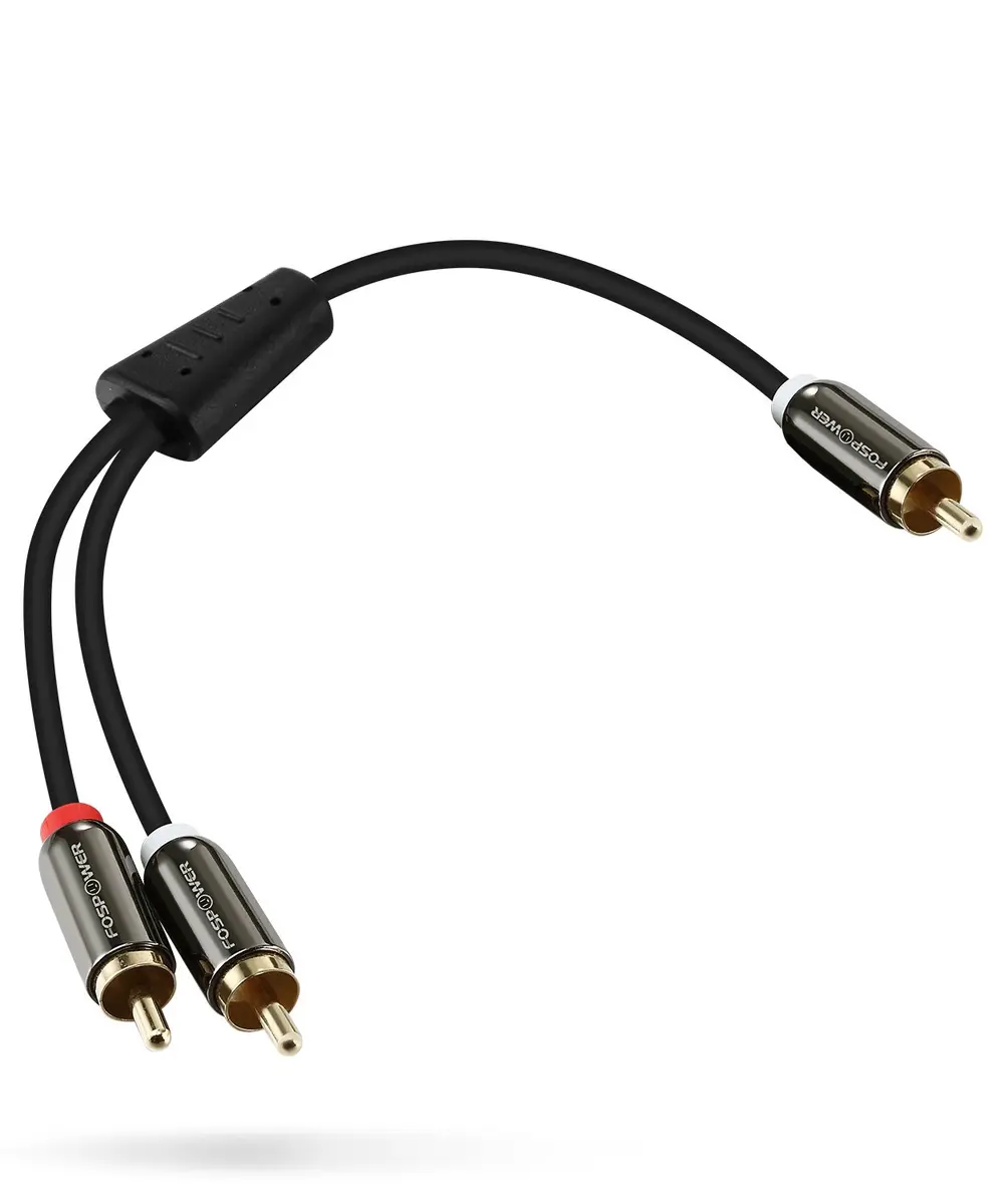 FosPower RCA Y-Adapter (3 Feet) | Gold Plated Stereo Audio Splitter for Home Theater & Subwoofer - view 3