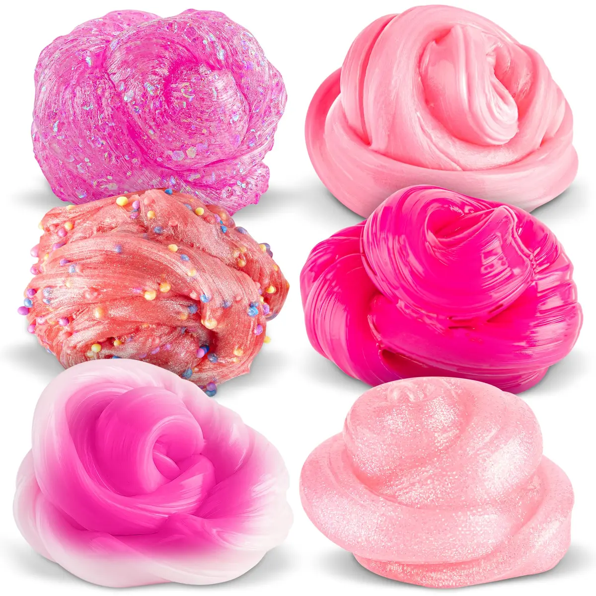 Goody Putty Pink Toy Slime Set | 12 Tins (355ml / 1.1lb) | Non-Toxic, Glow-in-the-Dark, Color-Changing - view 2