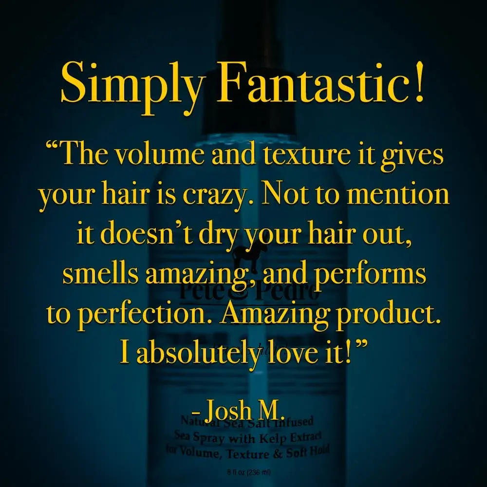 Pete & Pedro SALT Natural Sea Salt Spray 120ml (4 Fl Oz) | Adds Instant Volume, Texture, Thickness, & Light Hold - view 8
