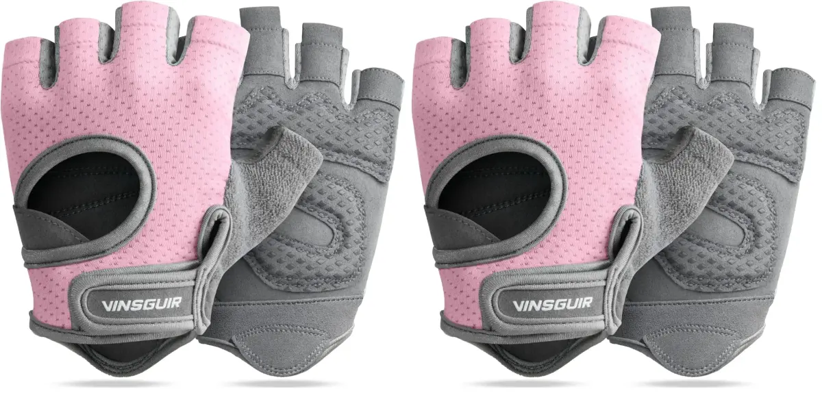 VINSGUIR Small Pink Workout Gloves for Women & Men - Pack of 2 - main product image