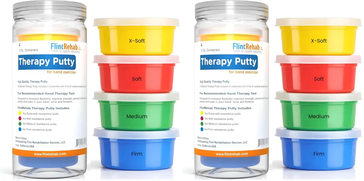 FlintRehab Therapy Putty for Teens & Adults (8 Pack, 24 Oz Total) | Hand Strengthening & Stress Relief - main product image