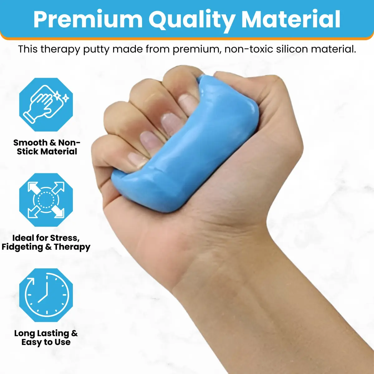 FlintRehab Therapy Putty for Teens & Adults (8 Pack, 24 Oz Total) | Hand Strengthening & Stress Relief - view 5