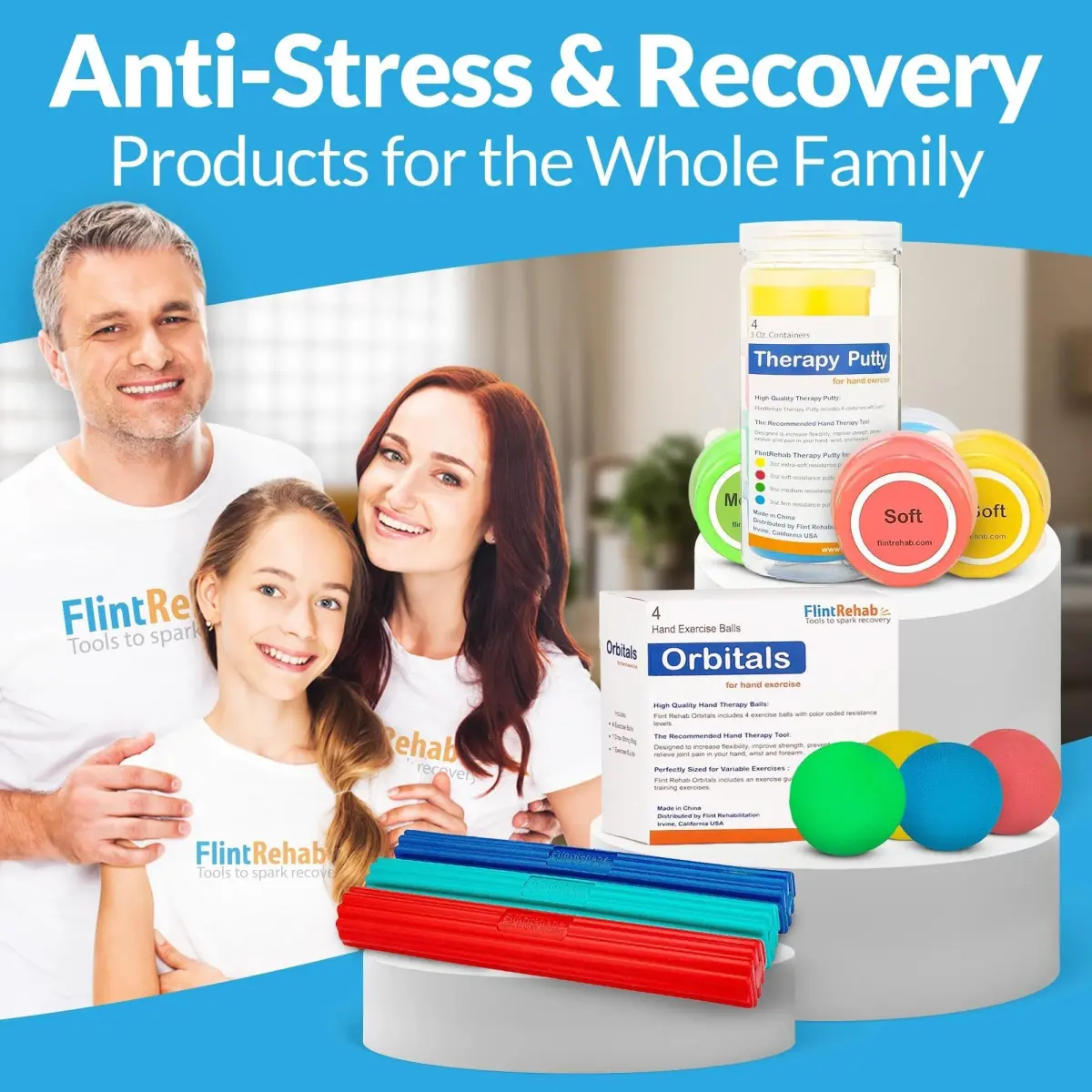FlintRehab Therapy Putty for Teens & Adults (8 Pack, 24 Oz Total) | Hand Strengthening & Stress Relief - view 7