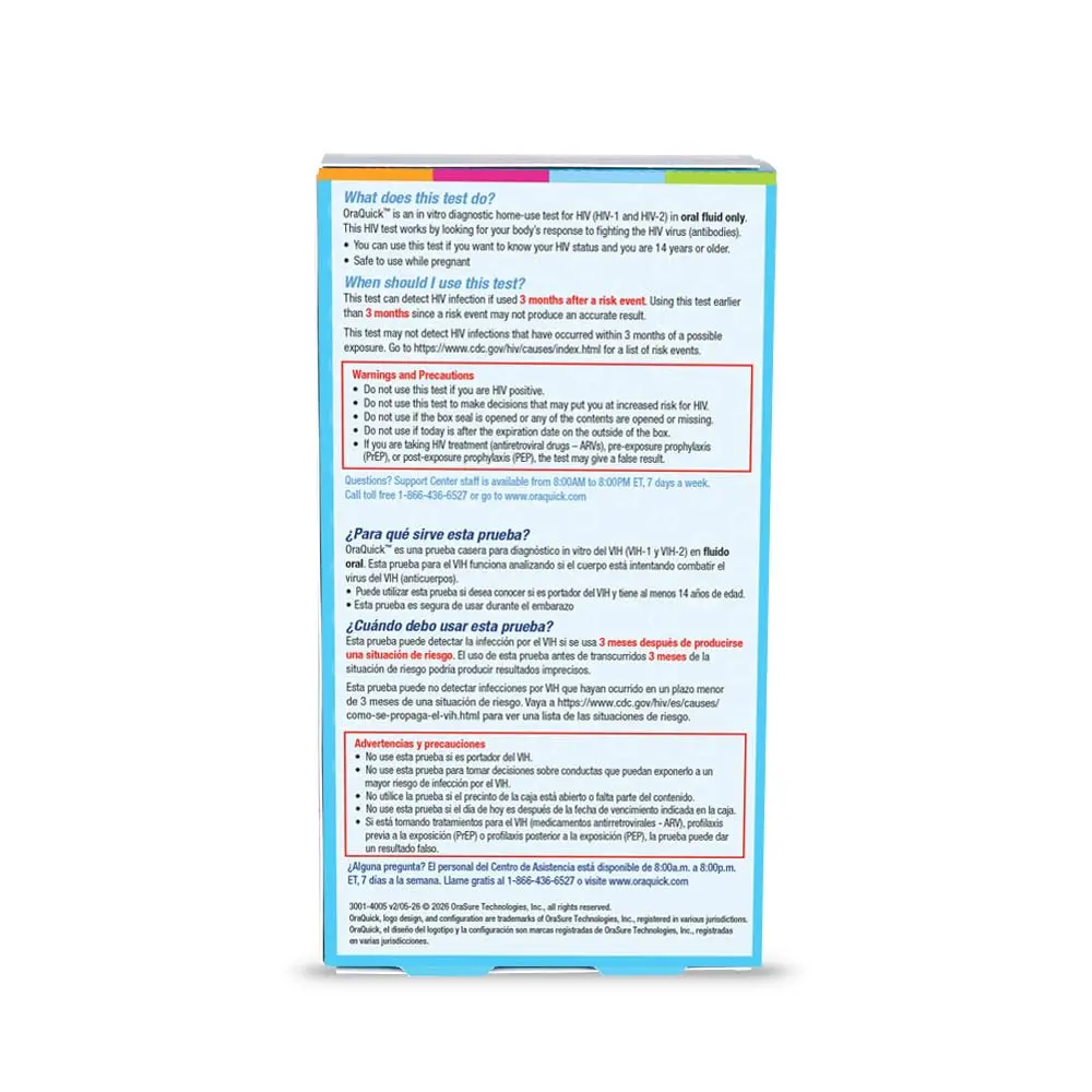 OraQuick HIV Self-Test, Oral Fluid, 2 Ct | Rapid, 20 Min, FDA-Approved, At-Home HIV Test Kit for 14+ - view 10