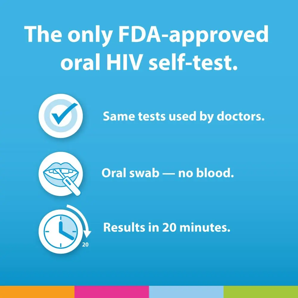 OraQuick HIV Self-Test, Oral Fluid, 2 Ct | Rapid, 20 Min, FDA-Approved, At-Home HIV Test Kit for 14+ - view 2
