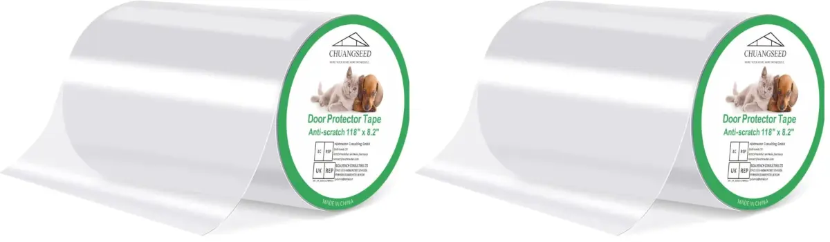 CHUANGSEED Clear Pet Door Protector 216" x 8.2" (Pack of 2) | Stops Dog & Cat Scratching - main product image