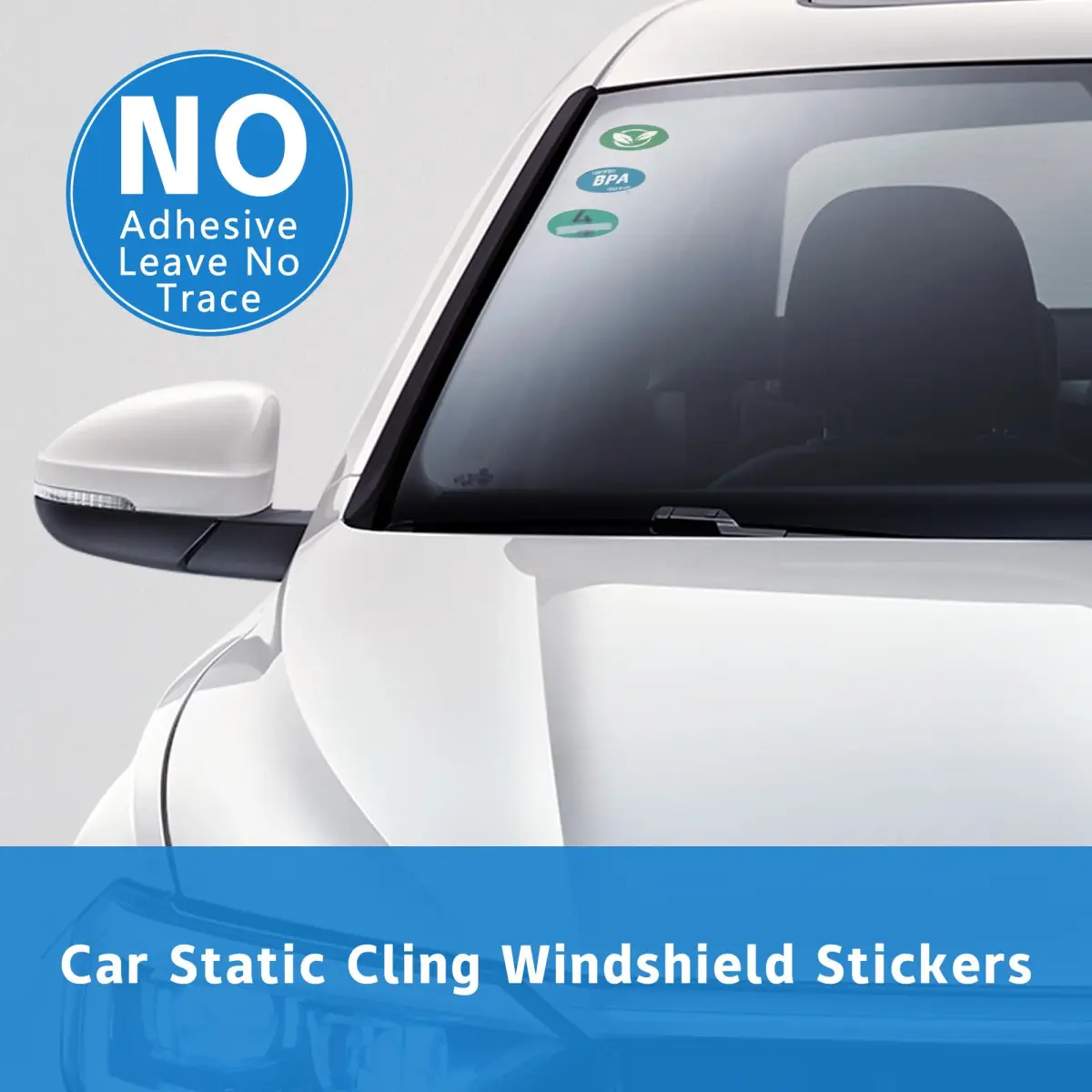SMASMILE Static Cling Windshield Sticker Applicator 10 Pack 5"x7" | Reusable & Residue-Free - view 5