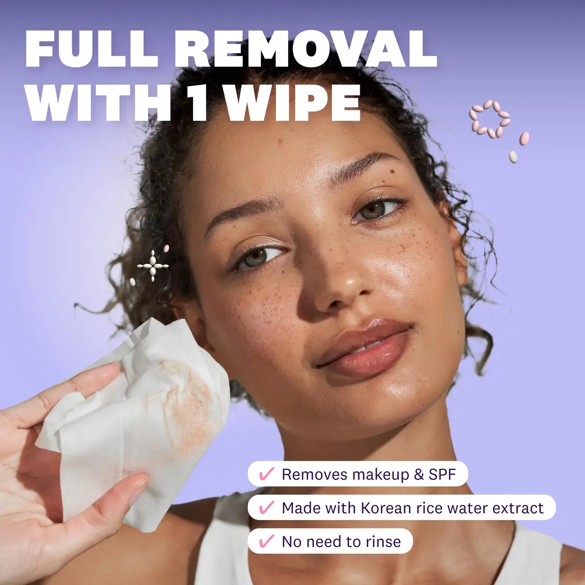 The Face Shop Rice Water Bright Makeup Remover Wipes 50 Count | Gentle, Hydrating, Korean Skincare - view 3