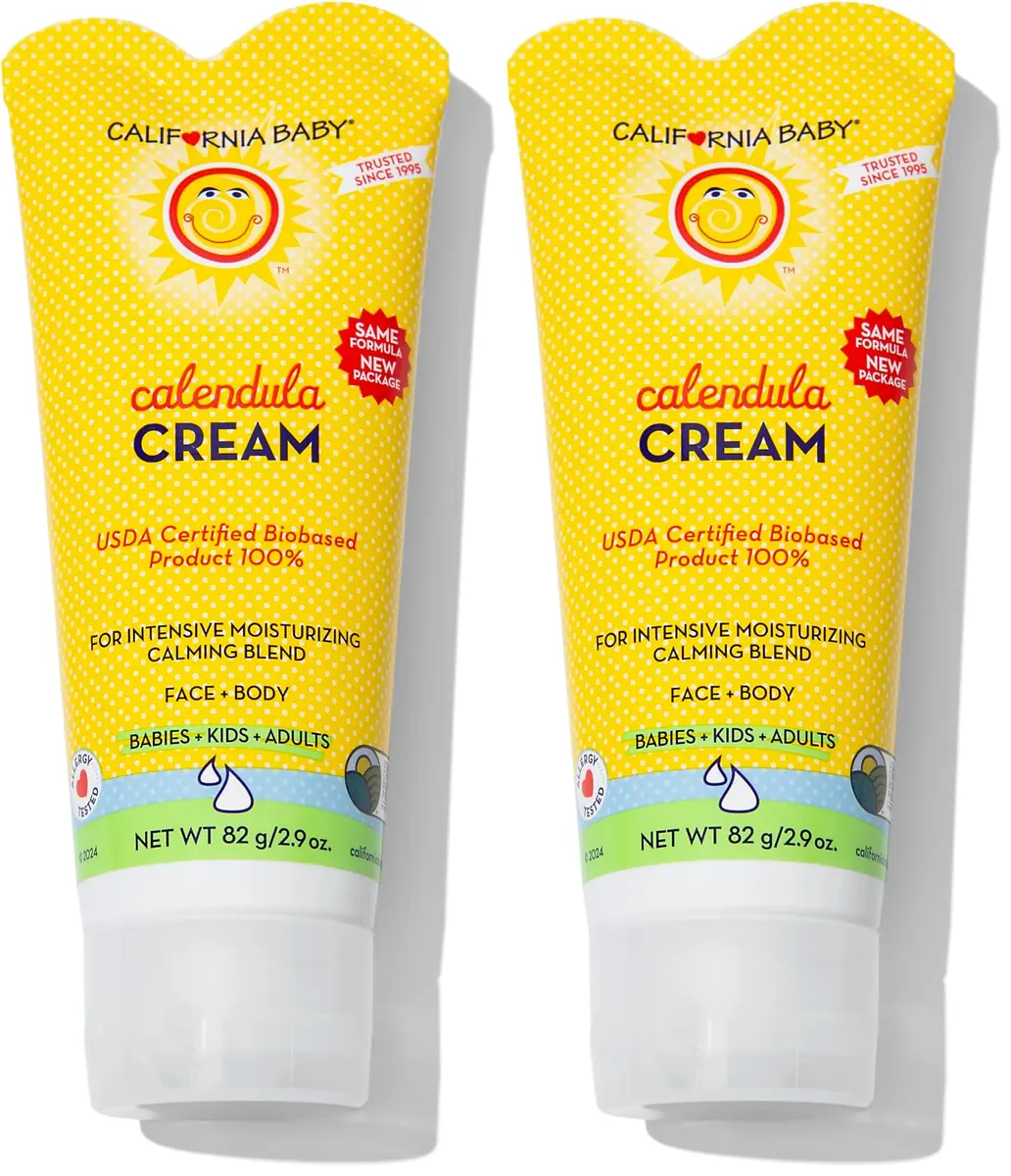 California Baby Calendula Cream 2.9 oz / 82g | Plant-Based Moisturizer for Dry Sensitive Skin - main product image