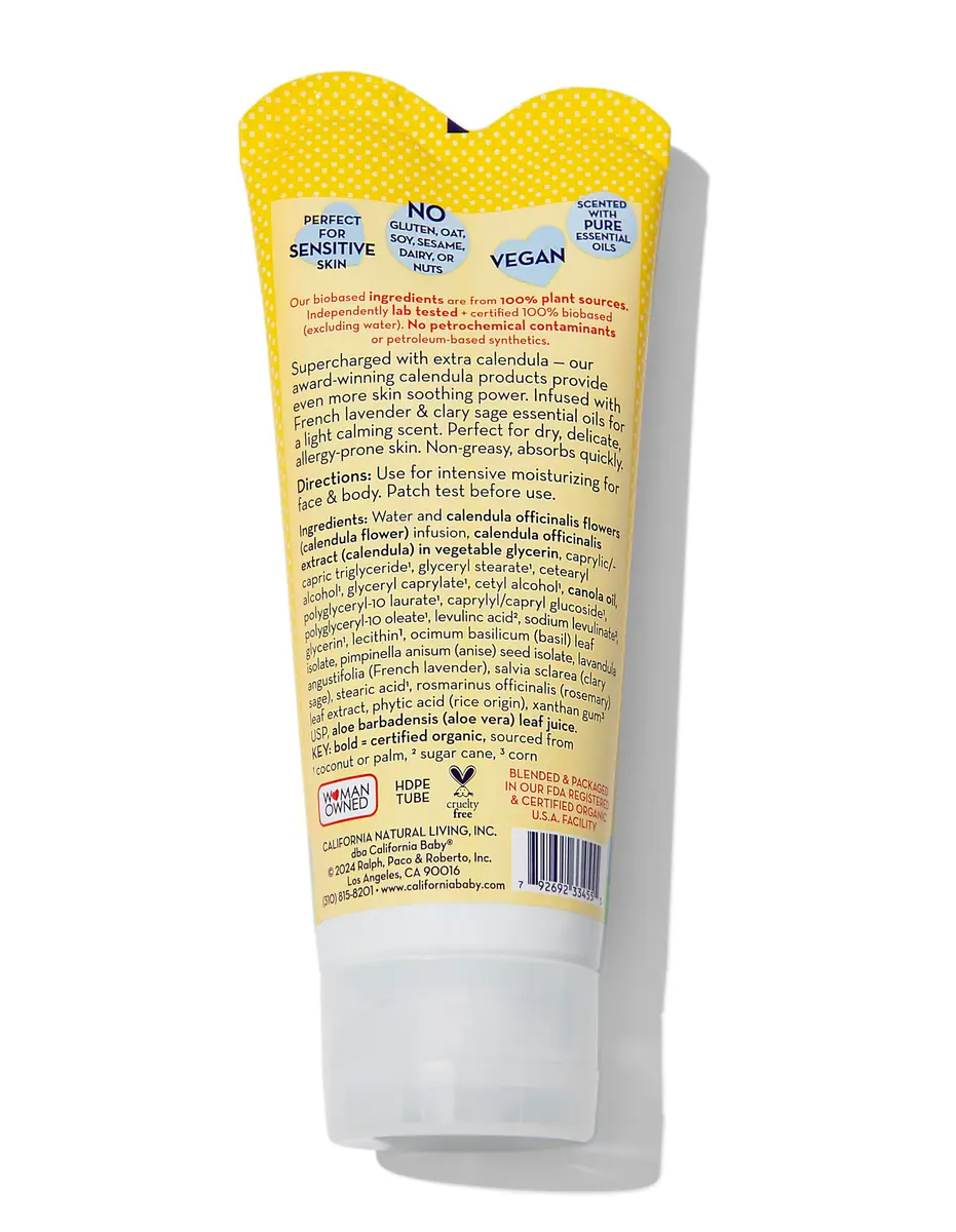 California Baby Calendula Cream 2.9 oz / 82g | Plant-Based Moisturizer for Dry Sensitive Skin - view 2