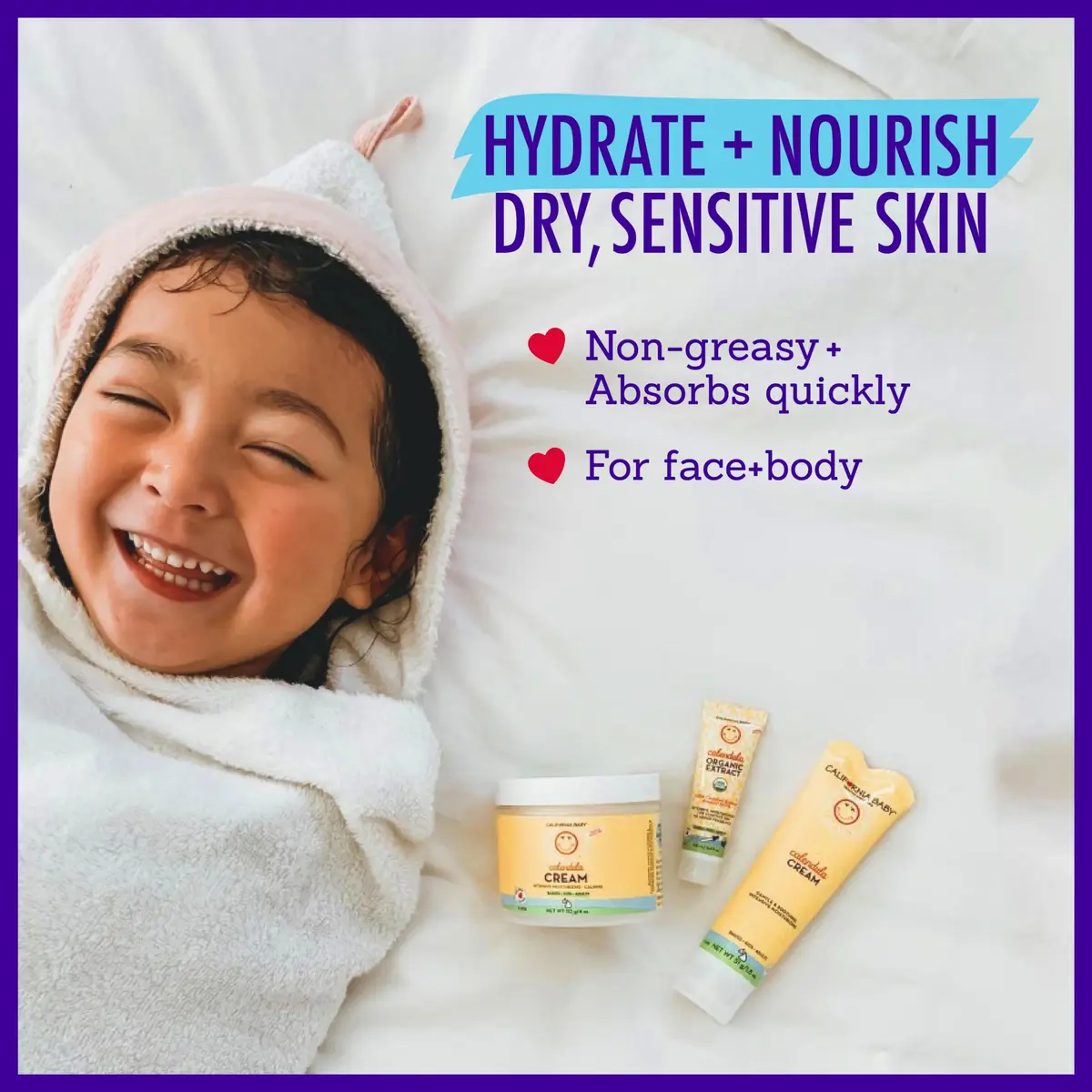 California Baby Calendula Cream 2.9 oz / 82g | Plant-Based Moisturizer for Dry Sensitive Skin - view 4