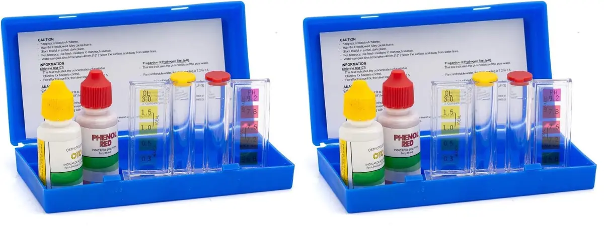 WWD POOL 2-Way Pool Water Test Kit for Chlorine & pH | Accurate Water Chemistry Testing (Pack of 2) - main product image
