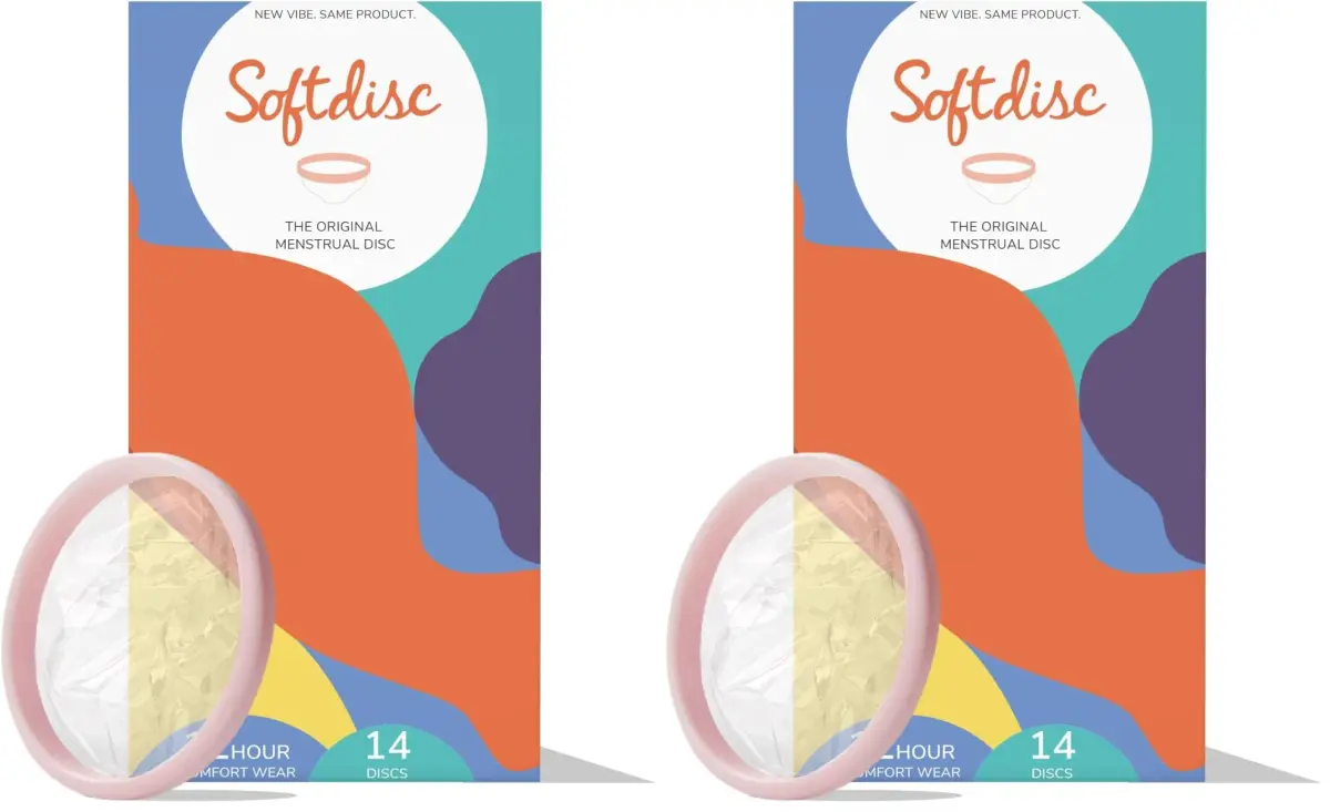 Softdisc Menstrual Discs 28 Count (14 Count Pack of 2) | USA Imported Period Discs for All Flow - main product image