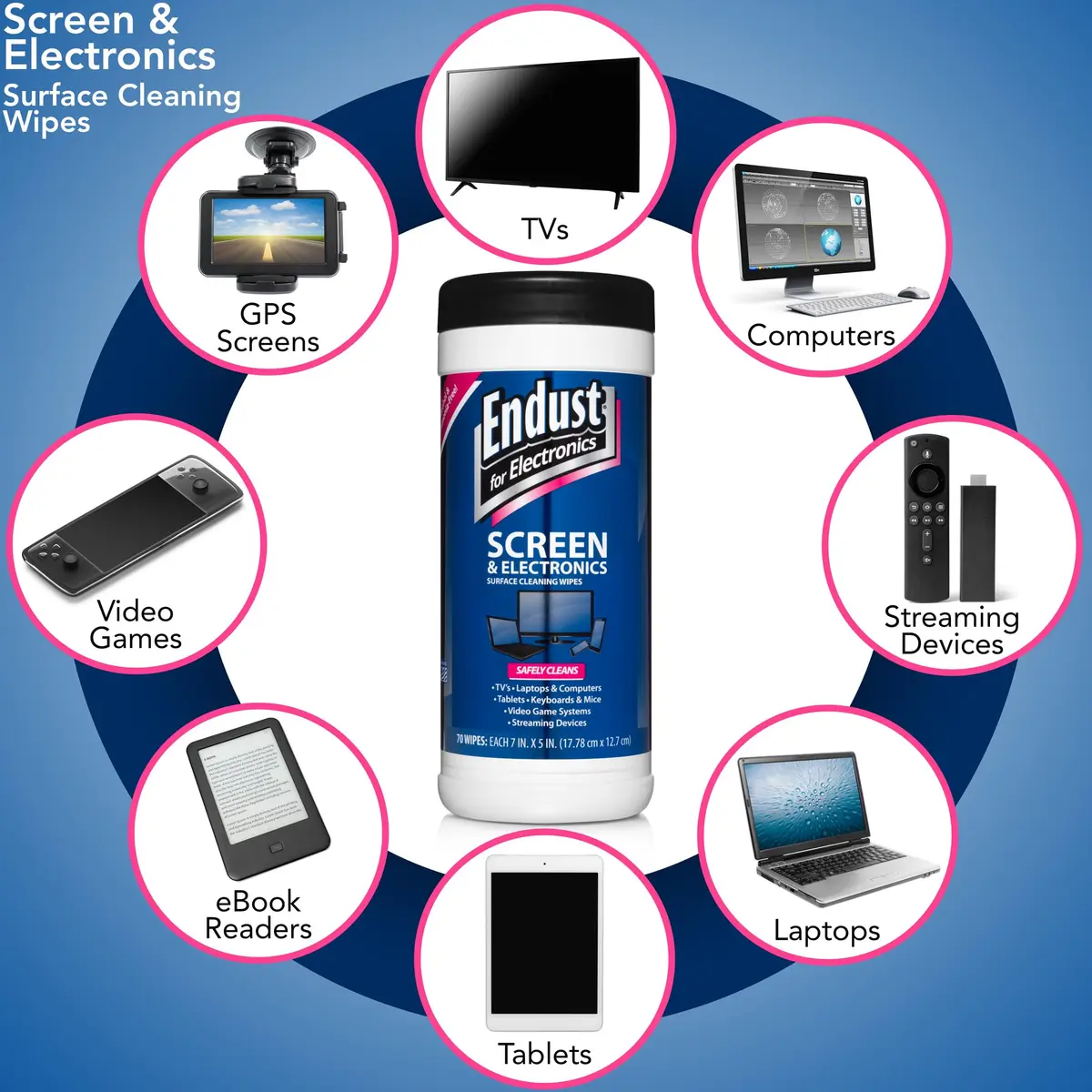 Norazza Endust For Electronics Wipes 70 Count | Alcohol & Ammonia Free Screen & Electronics Cleaner - view 4