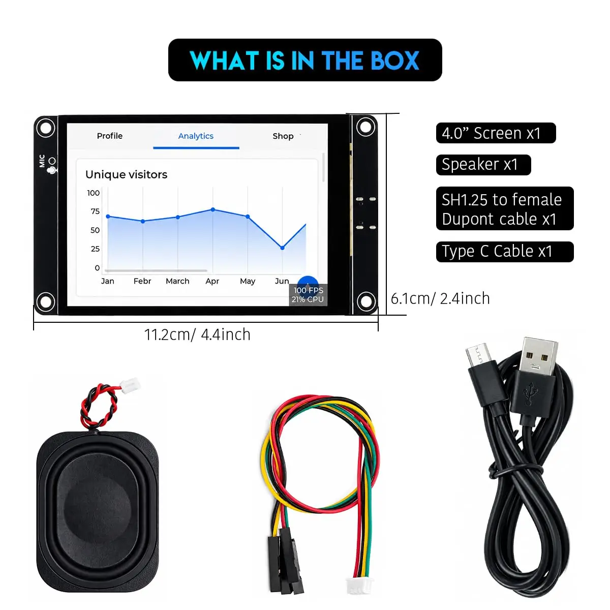 Hosyond ESP32-S3 Touchscreen Module 4.0" 240x320 IPS LCD Capacitive Touch - view 7