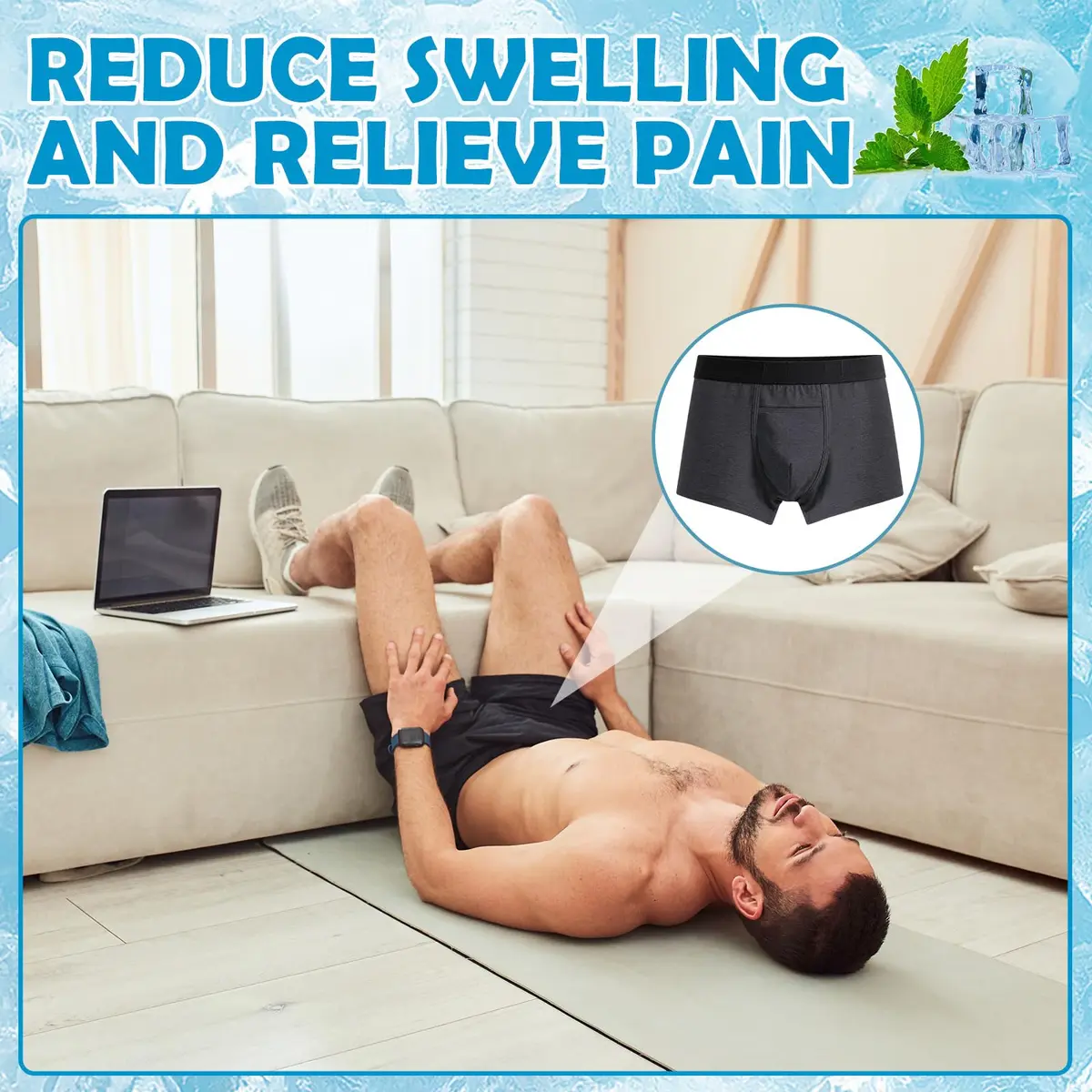 Janmercy Vasectomy Underwear Men Briefs XXL | Support & Recovery Aid - view 5