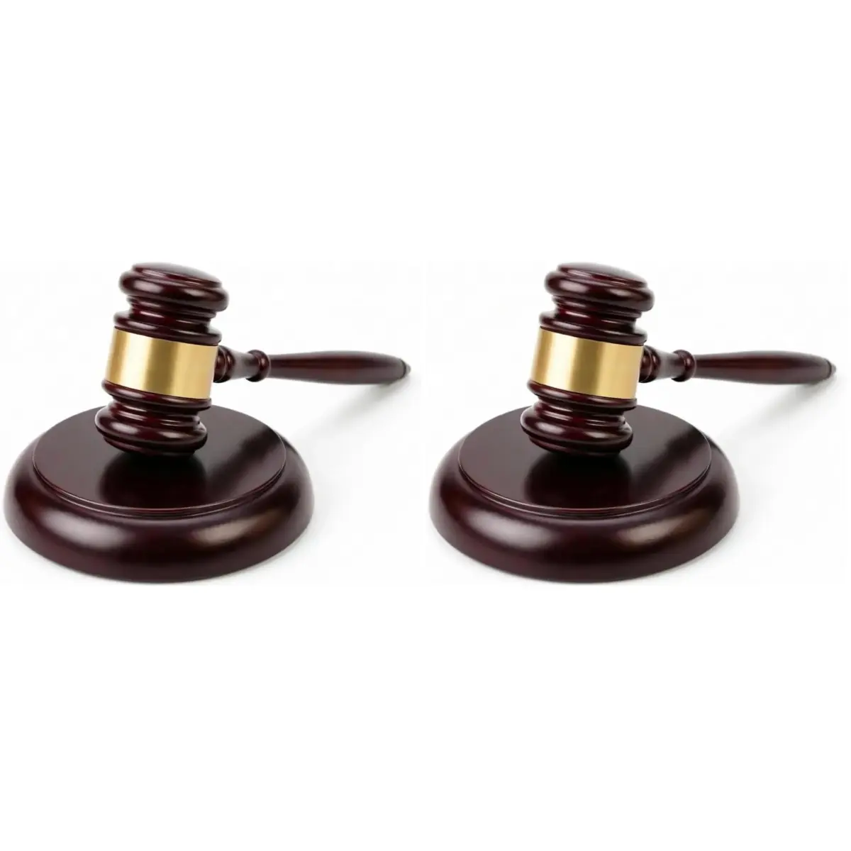 Apexstone Wooden Gavel with Sound Block Set, Solid Wood Judge Gavel Set, Loud Clear Strike for Meetings, Auctions, Gift, HOA & Mock Trials (Pack of 2) - main product image