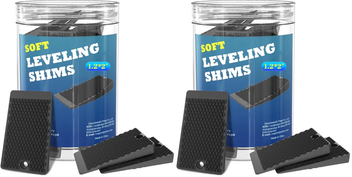 YARKOR Black Furniture Levelers 2" (5 cm) Wedge Shims | Pack of 2 (64 Total Pieces) - main product image