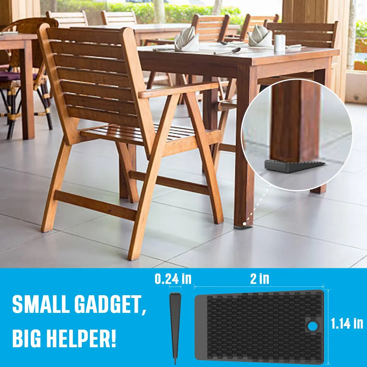YARKOR Black Furniture Levelers 2" (5 cm) Wedge Shims | Pack of 2 (64 Total Pieces) - view 4