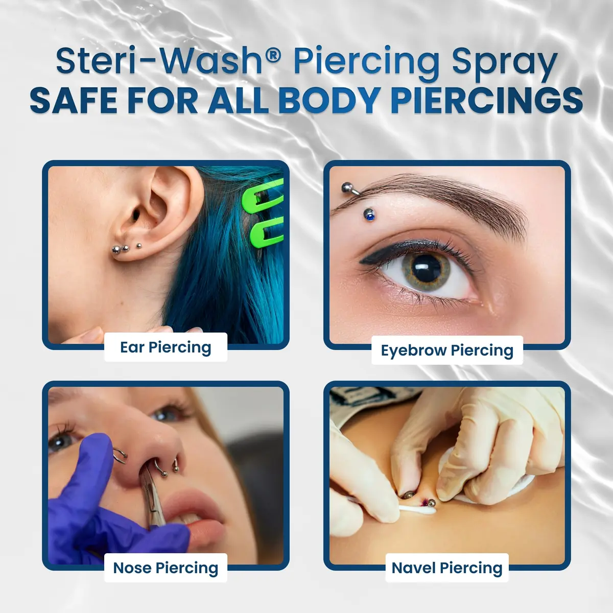 Steri-Wash Aftercare Piercing Spray 177ml (6 Fl Oz) | Gentle Saline Solution for Piercing Healing - view 7
