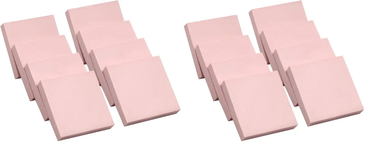 XoreArt Pink Rubber Carving Blocks 2"x2" (16-Pack) | Soft Rubber Crafts for Stamp Making - main product image