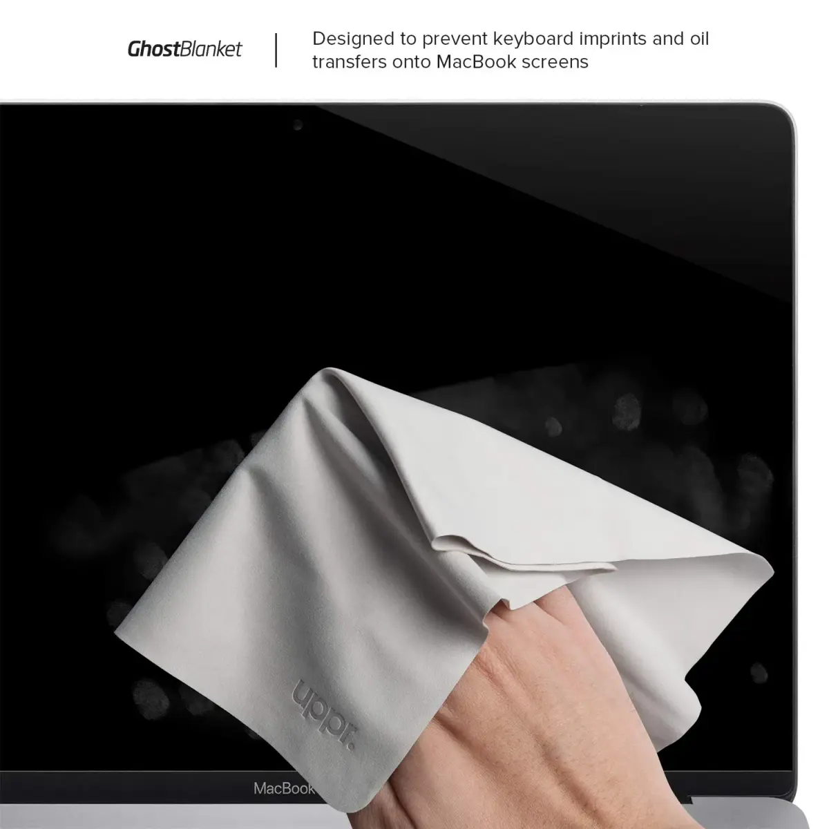 UPPERCASE GhostBlanket Screen Keyboard Imprint Protection Microfiber Liner and Cleaning Cloth 13"/14"/15" MacBook Pro/Air/Neo (Pack of 2) - view 3