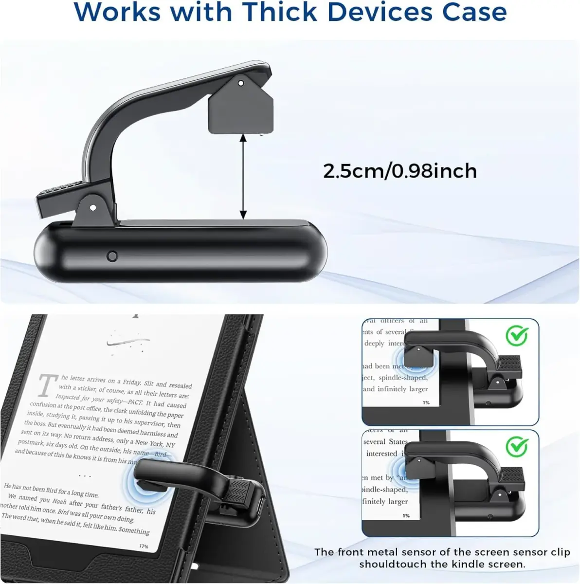 Locthal Black Ring Remote Control Page Turner for Kindle Paperwhite/Fire HD Tablet | Hands-Free Reading Accessory - view 3