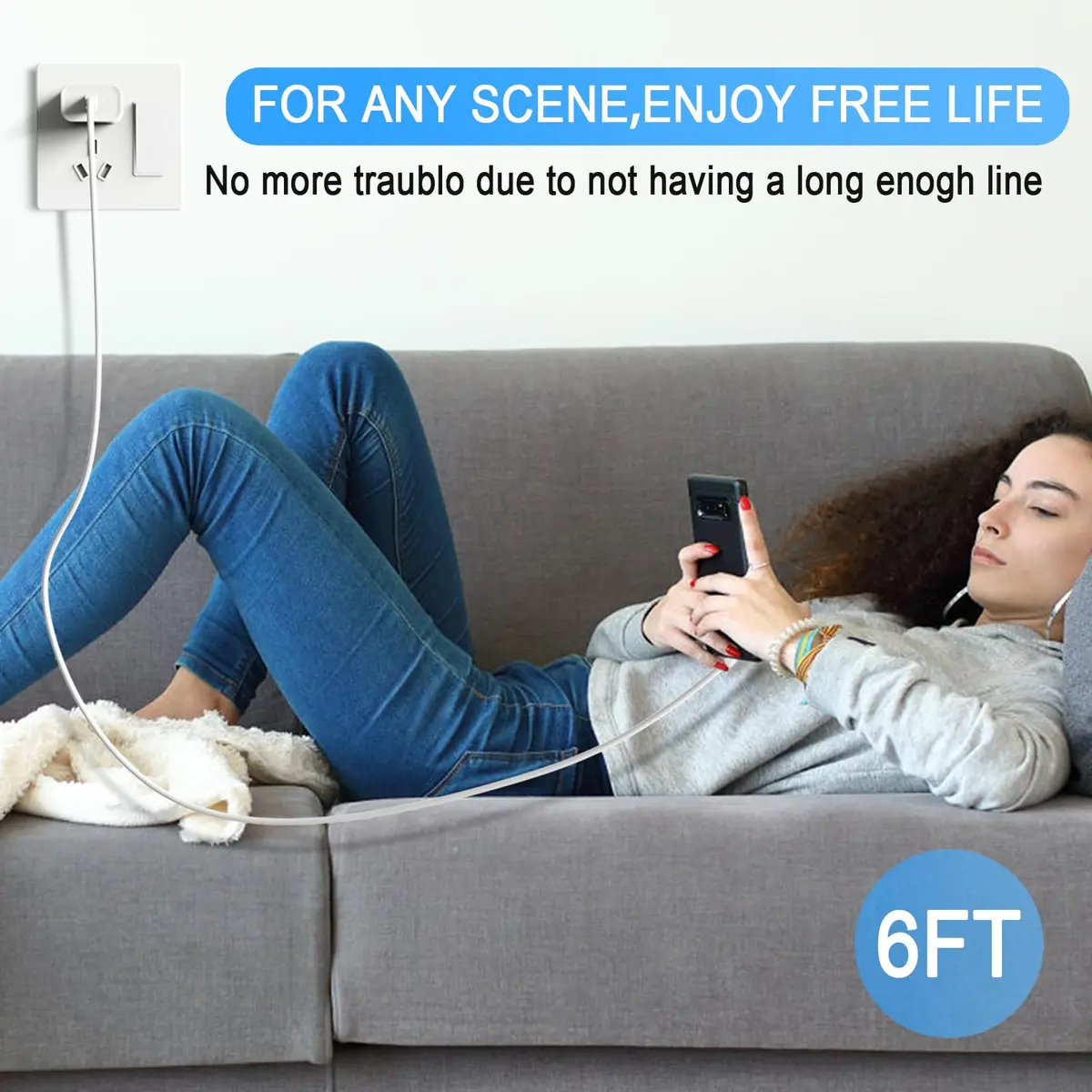 ILOUYU iPhone 18 17 16 Charger, USB C Fast Wall Charging with Cable | 8-Pack 6ft - view 4