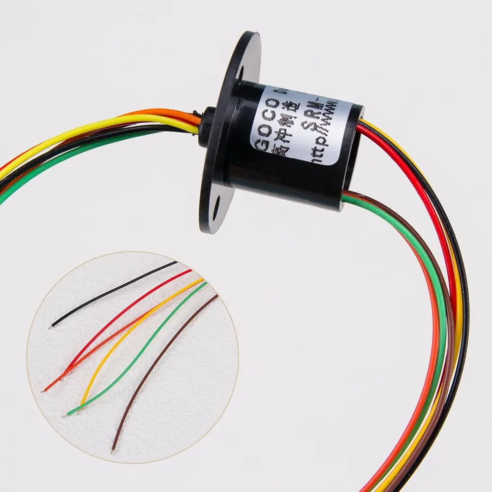 Comidox 6-Circuit Capsule Electrical Slip Ring 12.5mm OD x 15mm L | 2A per Circuit, 300 RPM, 240V AC/DC - view 6