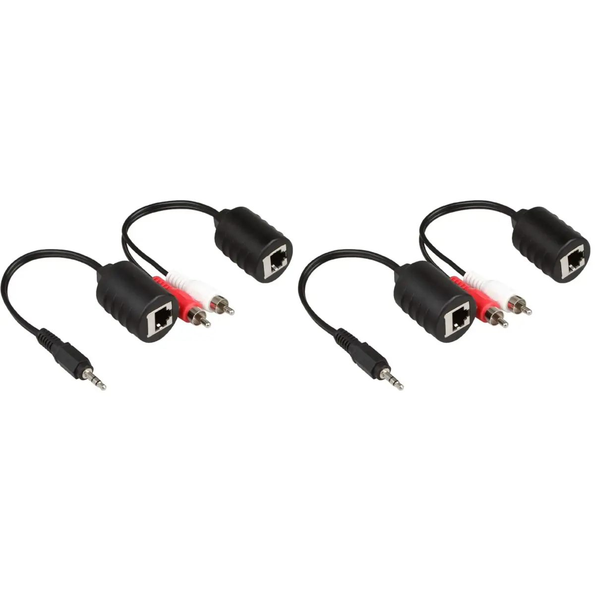 LINESO Stereo Audio Balun Extender Over Cat5/6 Cable (Pack of 2) | 240ft Transmission Distance - main product image